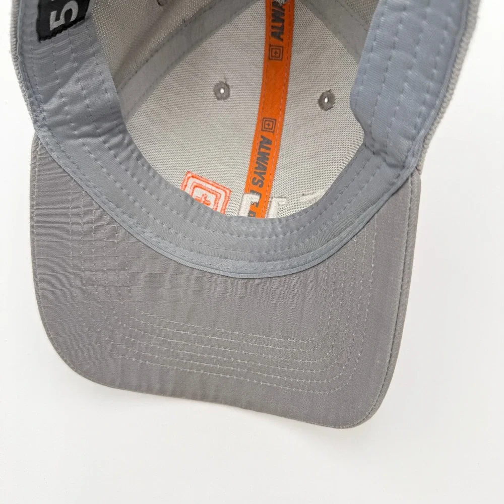 5.11 Tactical Baseball Cap Mens OSFM Gray Ripstop Mesh Back Outdoor Hat Utility